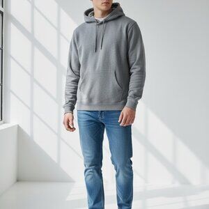 Peter Millar Lava Wash Hoodie Heather Gray Cotton Modal Fleece Lined M 🔥